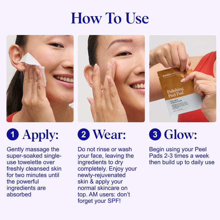 Face Polishing Peel Pads - Set of 5 Towelettes