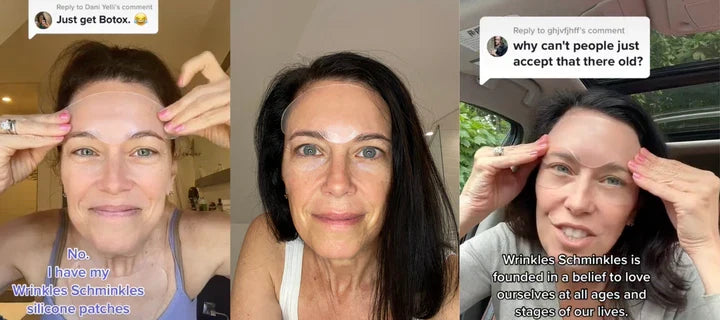 Wrinkles Schminkles blog banner featuring Shannon O'Brien on embracing ageing