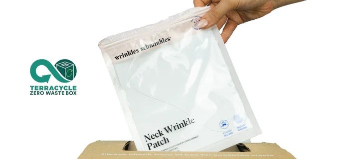 Wrinkles Schminkles blog banner introducing the brand's packaging recycling programme