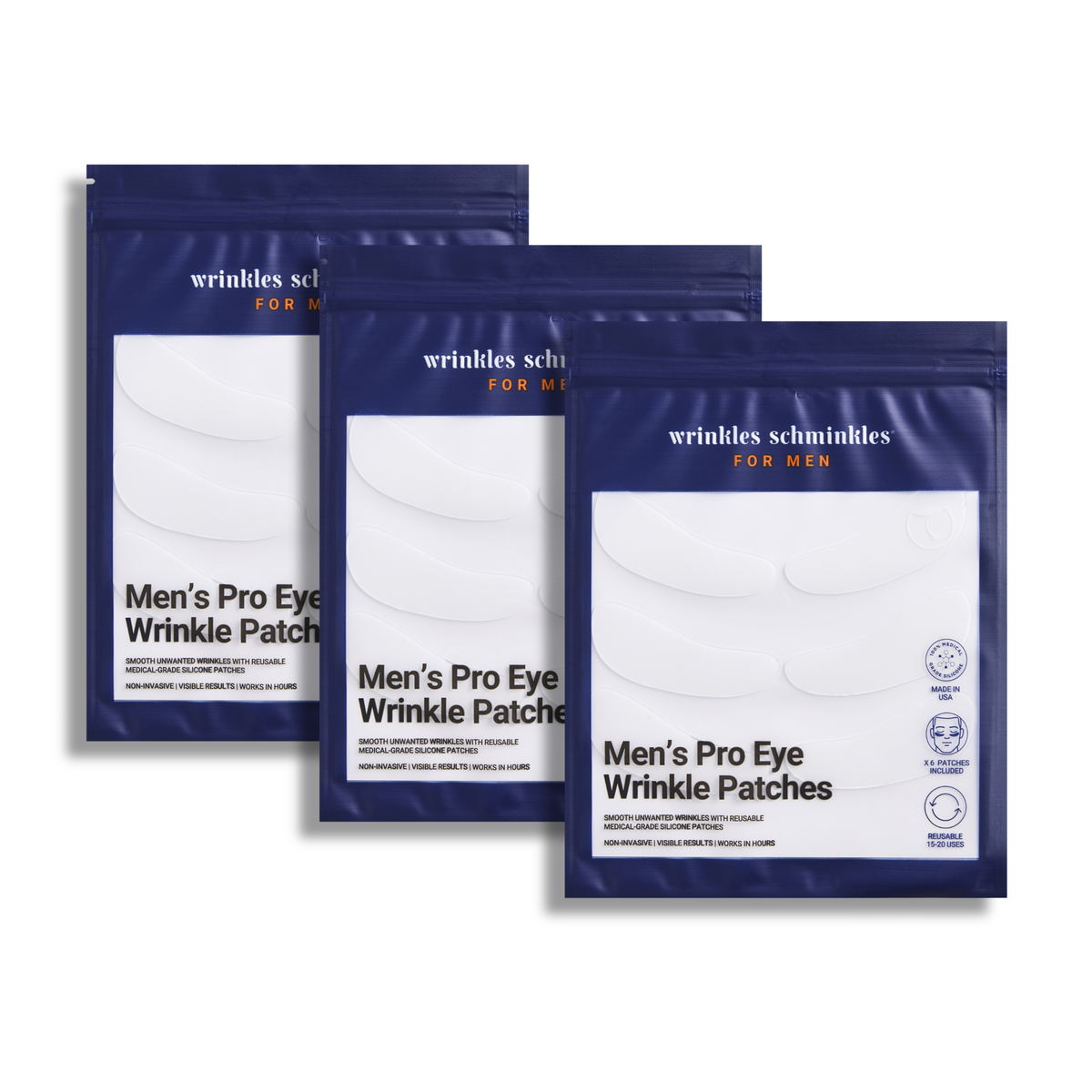Men's Eye Wrinkle Patches - Set of 3 Pairs