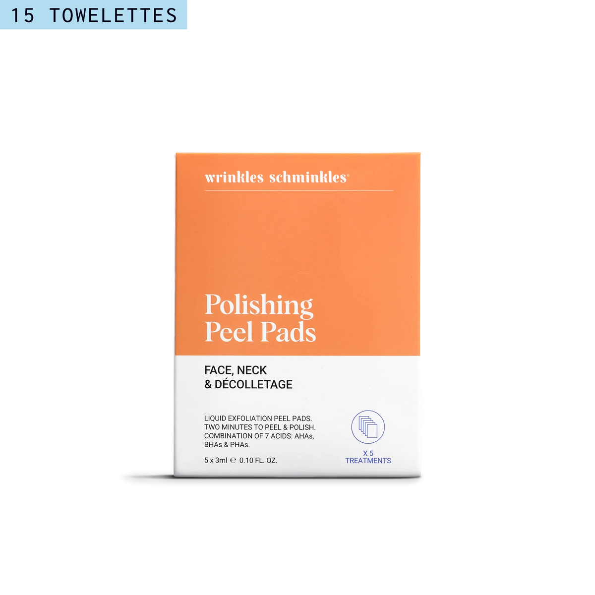 Face Polishing Peel Pads - Set of 5 Towelettes
